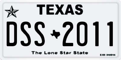 TX license plate DSS2011