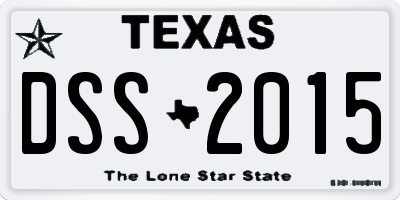 TX license plate DSS2015