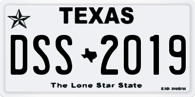 TX license plate DSS2019