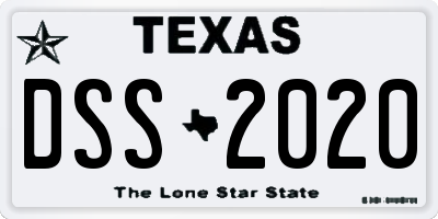TX license plate DSS2020