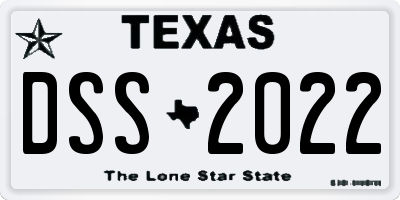 TX license plate DSS2022