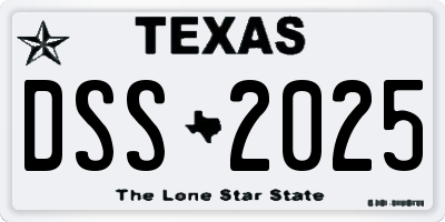 TX license plate DSS2025