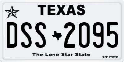 TX license plate DSS2095