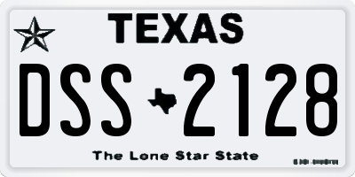 TX license plate DSS2128