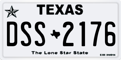 TX license plate DSS2176