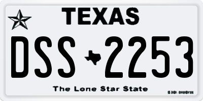 TX license plate DSS2253