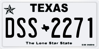 TX license plate DSS2271