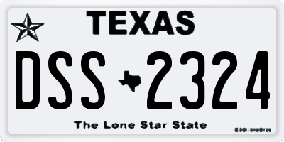 TX license plate DSS2324