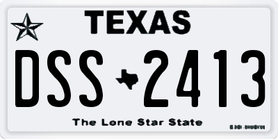 TX license plate DSS2413