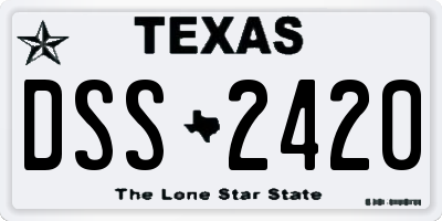 TX license plate DSS2420