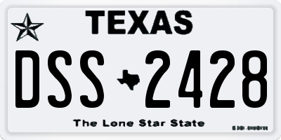 TX license plate DSS2428