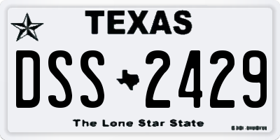 TX license plate DSS2429