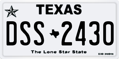 TX license plate DSS2430