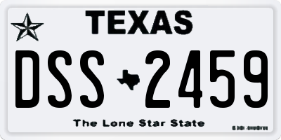TX license plate DSS2459