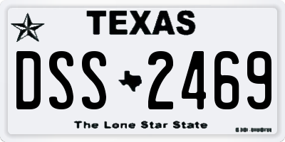 TX license plate DSS2469
