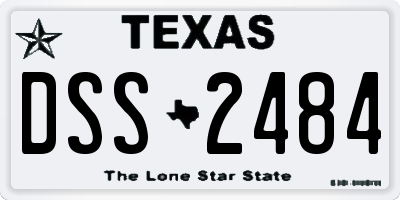 TX license plate DSS2484