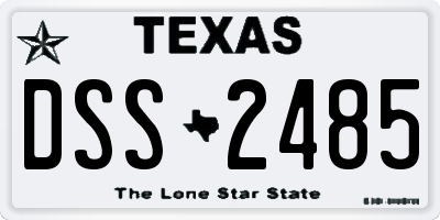 TX license plate DSS2485