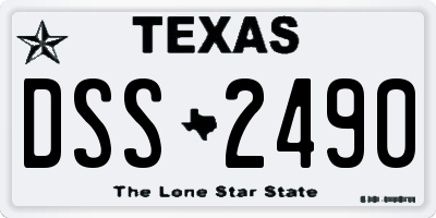 TX license plate DSS2490