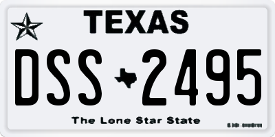 TX license plate DSS2495