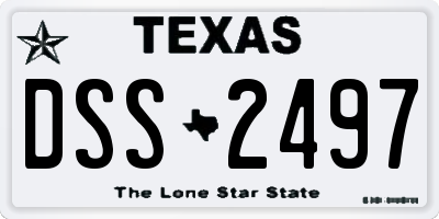 TX license plate DSS2497