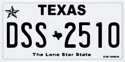 TX license plate DSS2510