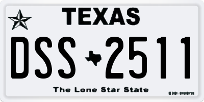 TX license plate DSS2511