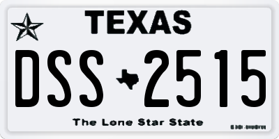 TX license plate DSS2515