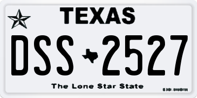 TX license plate DSS2527