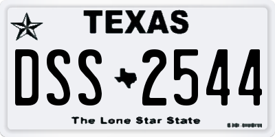 TX license plate DSS2544