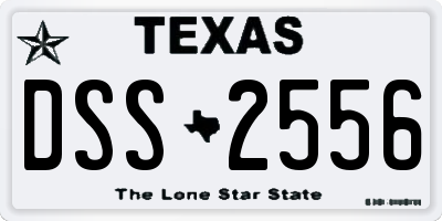 TX license plate DSS2556