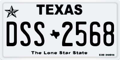 TX license plate DSS2568