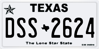 TX license plate DSS2624