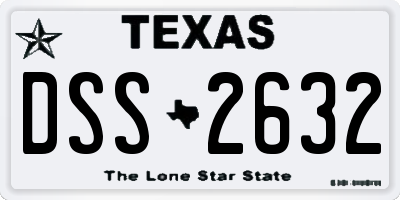 TX license plate DSS2632