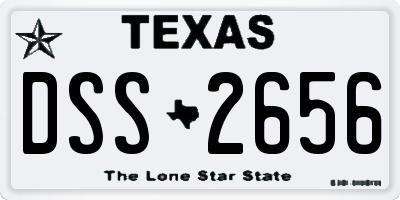 TX license plate DSS2656