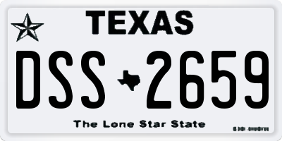 TX license plate DSS2659
