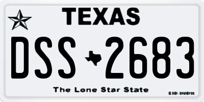 TX license plate DSS2683
