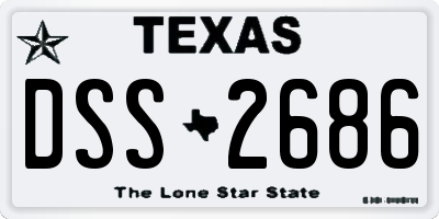 TX license plate DSS2686