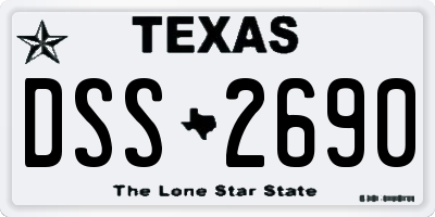 TX license plate DSS2690
