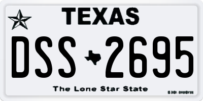TX license plate DSS2695