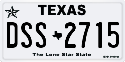 TX license plate DSS2715