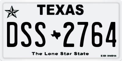 TX license plate DSS2764