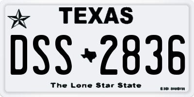 TX license plate DSS2836