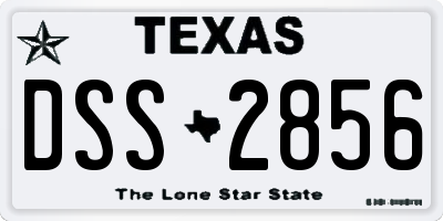 TX license plate DSS2856