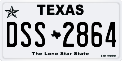TX license plate DSS2864