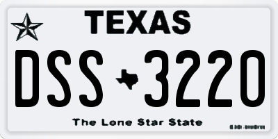 TX license plate DSS3220