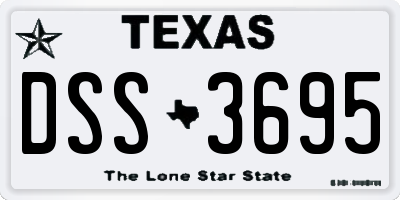 TX license plate DSS3695