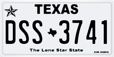 TX license plate DSS3741