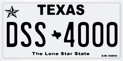 TX license plate DSS4000