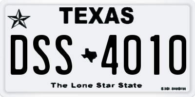 TX license plate DSS4010