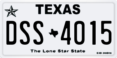TX license plate DSS4015